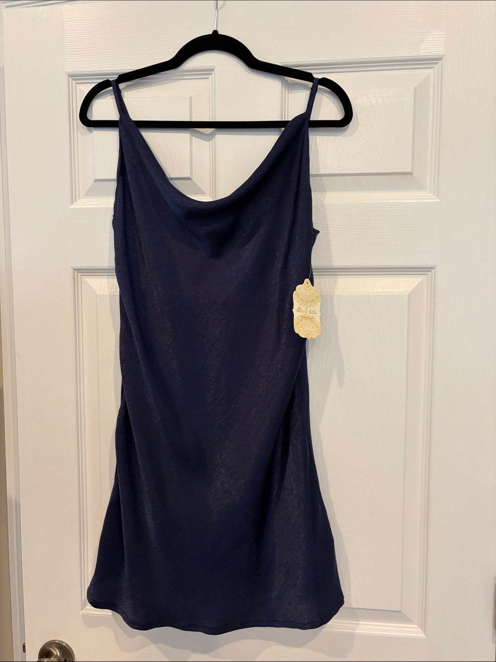 Altar'd State Navy Cowl Neck Slip Camisole